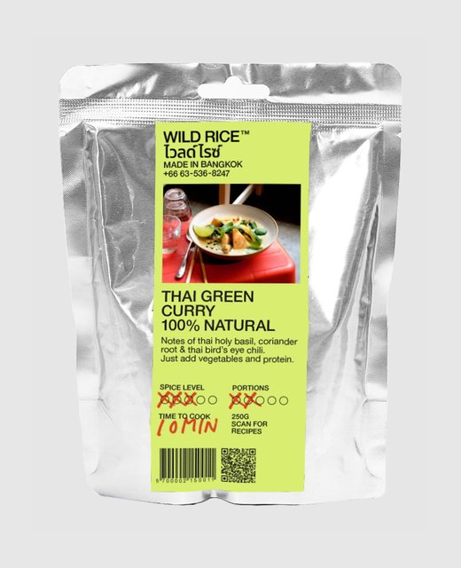 Poche de sauce Green Curry Wild Rice, packshot studio