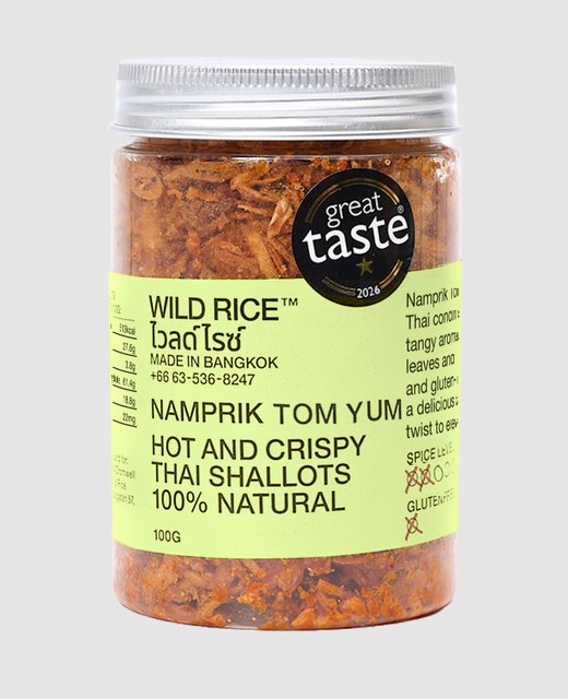 Pot de Namprik Tom Yum Wild Rice, packshot studio